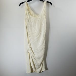 Helmut Lang White Ruffled Shift Dress Size 2